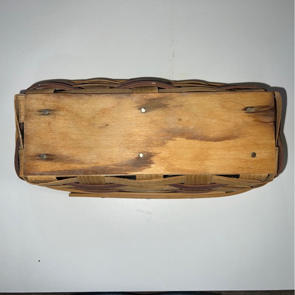 Peterboro Basket Co Oblong Basket w/ Removable Plastic Liner 9.5" x 4.5" x 2.5" - Picture 4 of 6